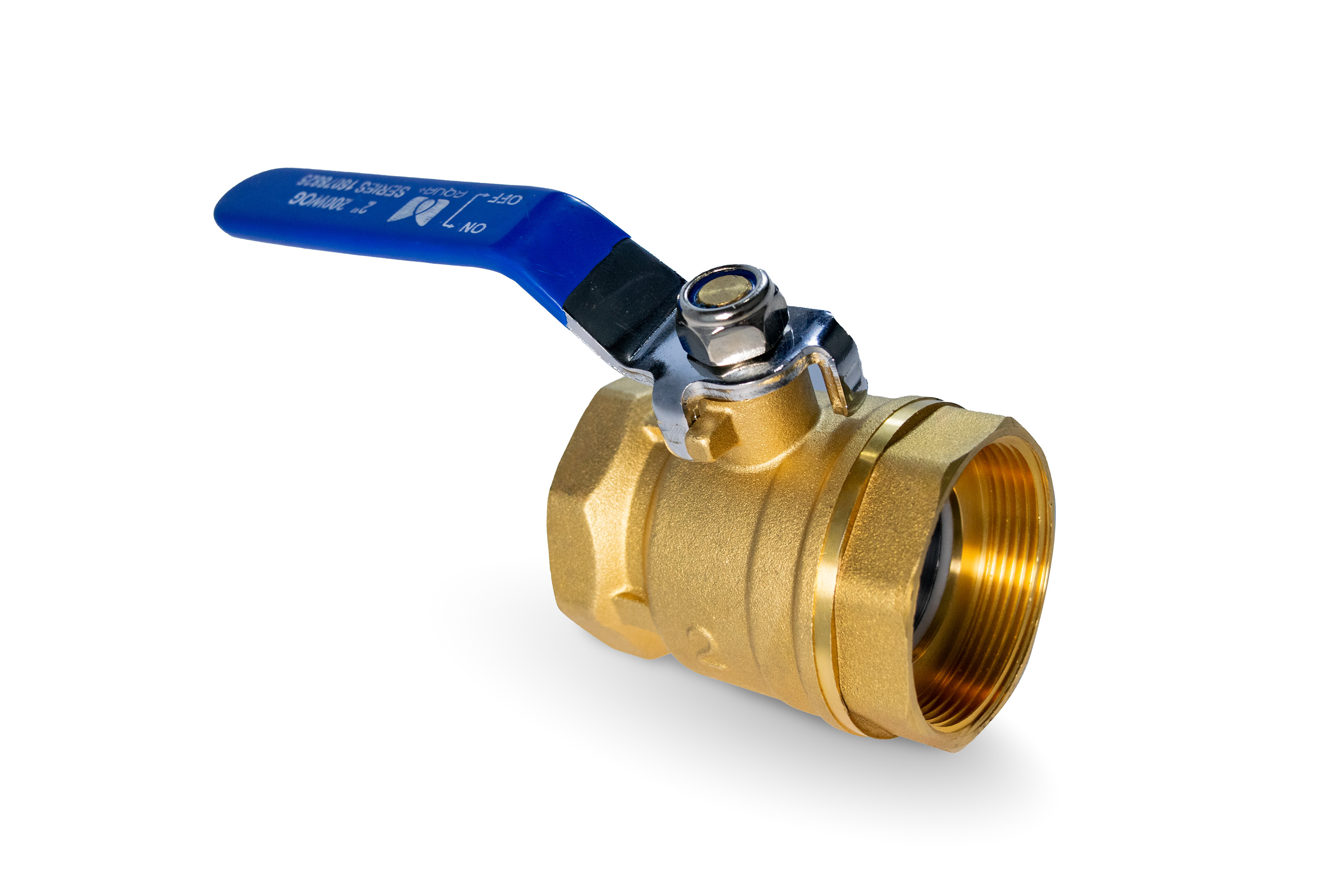 Valvula de Bola de Bronce Niquelada  400 PSI  AQUA