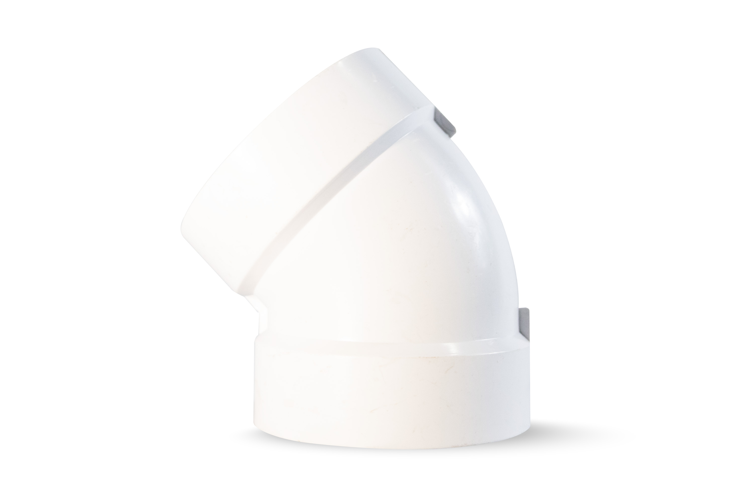 Codo X 45° PVC Drenaje Blanco, Clase 125