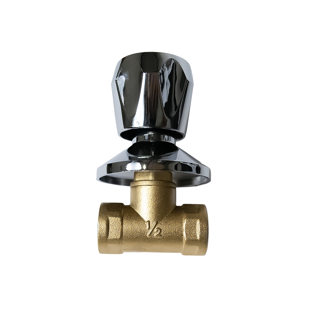 Llave p/ ducha cromada Zinc. Cuello Corto 1/2"