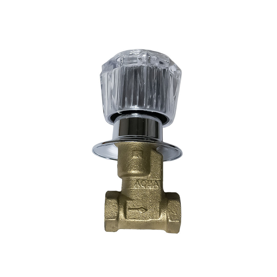 Llave P/ducha Acrilica BR. Cuello corto 1/2", AQUA+