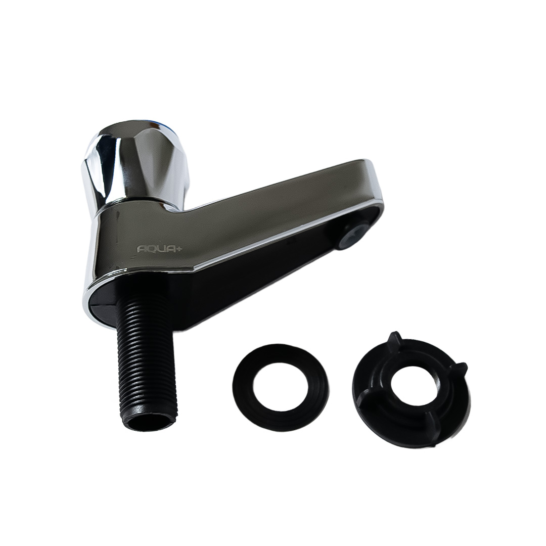 Llave sencilla P/ lavamanos Cromada 1/2", AQUA+