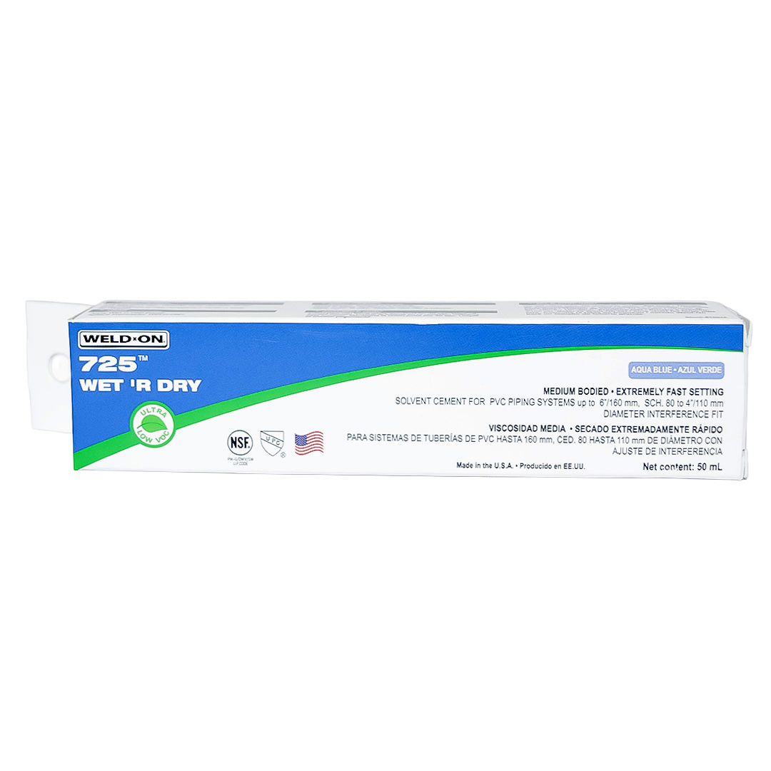 Pegamento PVC Weld On, Wet Dry (pega en seco y en mojado) Pomo 50 ml