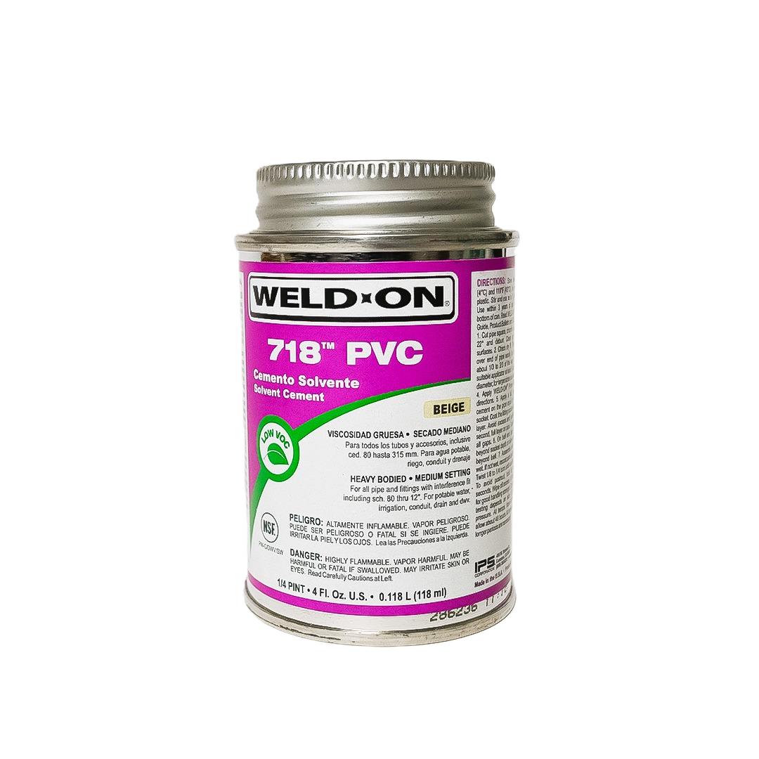 Pegamento PVC Weld ON,  Lata  Americano 125 ml