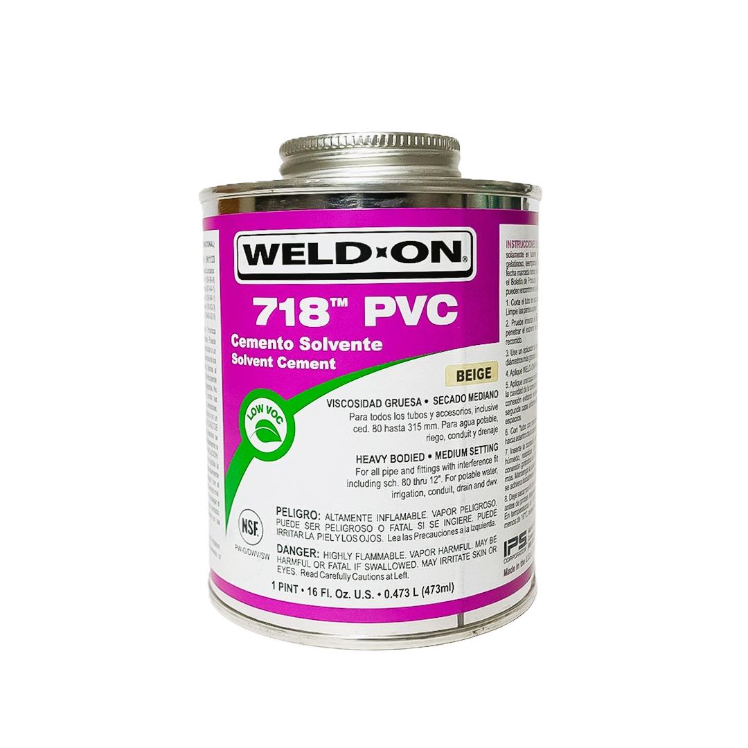 Pegamento PVC Weld ON,  Lata  Americano 475 ml