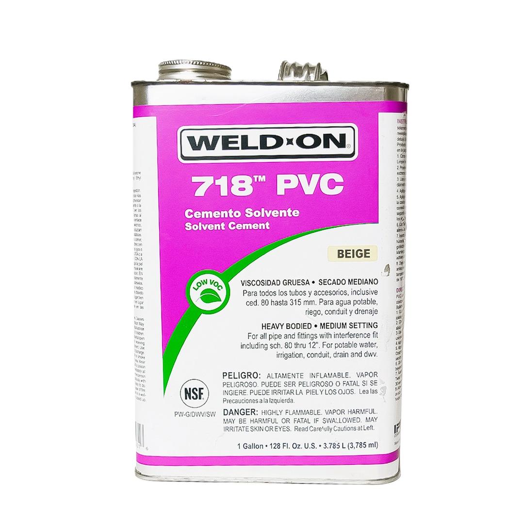 Pegamento PVC Weld ON,  Lata  Americano Galón